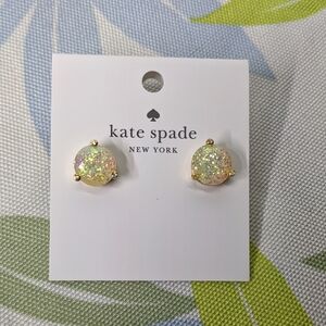 Kate Spade Rise And Shine Opal Glitter Studs, Gold-tone, Pierced